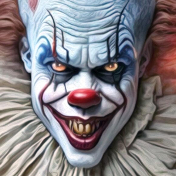 Pennywise The Clown IT‎ Scary Fantasy Wall Art Watercolor Oil Painting Pr… - Picture 5 of 6